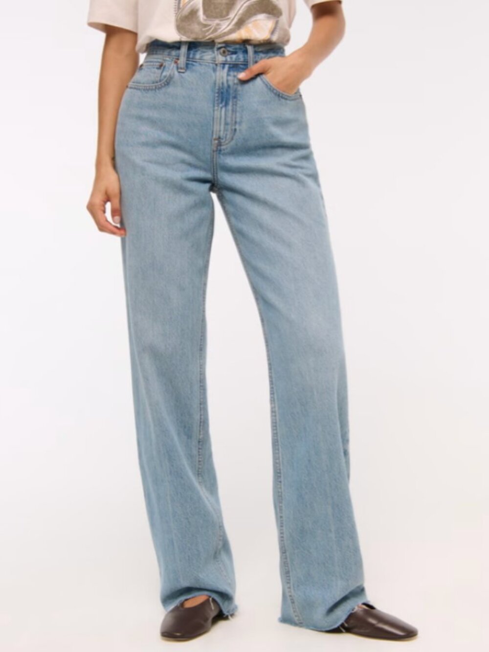 Abercrombie High Rise Loose Jean